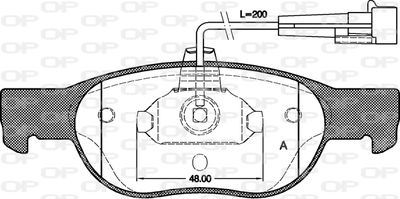 BPA058811 OPEN PARTS Комплект тормозных колодок, дисковый тормоз