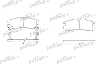 PBP803 PATRON Комплект тормозных колодок, дисковый тормоз