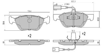 FBP0972 FREMAX Комплект тормозных колодок, дисковый тормоз