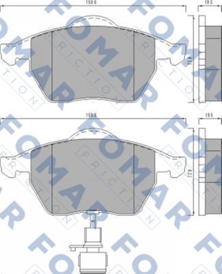 FO495781 FOMAR Friction Комплект тормозных колодок, дисковый тормоз