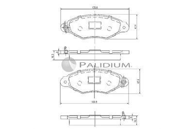 P11108 ASHUKI by Palidium Комплект тормозных колодок, дисковый тормоз