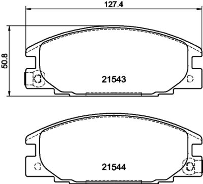 8DB355027041 HELLA Комплект тормозных колодок, дисковый тормоз