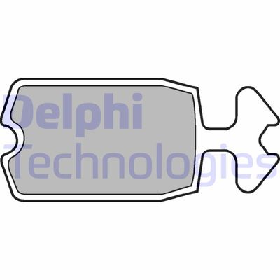 LP100 DELPHI Комплект тормозных колодок, дисковый тормоз