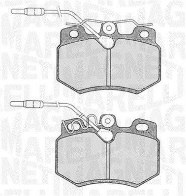 363916060167 MAGNETI MARELLI Комплект тормозных колодок, дисковый тормоз