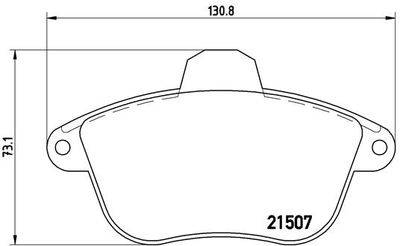 P61048 BREMBO Комплект тормозных колодок, дисковый тормоз