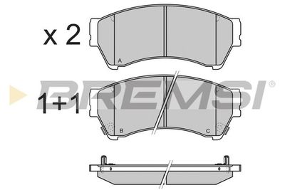 BP3343 BREMSI Комплект тормозных колодок, дисковый тормоз