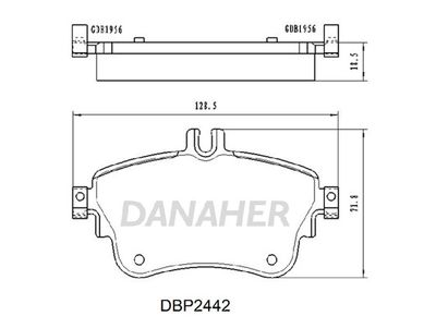 DBP2442 DANAHER Комплект тормозных колодок, дисковый тормоз