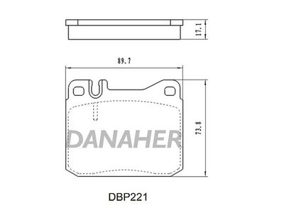 DBP221 DANAHER Комплект тормозных колодок, дисковый тормоз