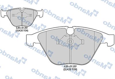 MBF015190 MANDO Комплект тормозных колодок, дисковый тормоз