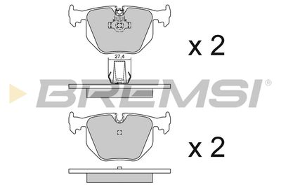 BP2652 BREMSI Комплект тормозных колодок, дисковый тормоз