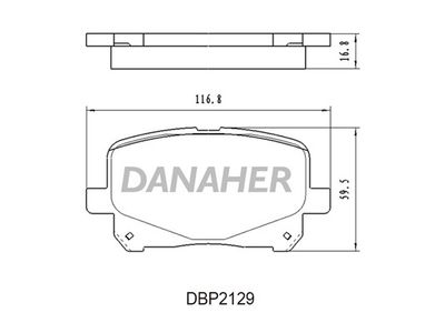 DBP2129 DANAHER Комплект тормозных колодок, дисковый тормоз