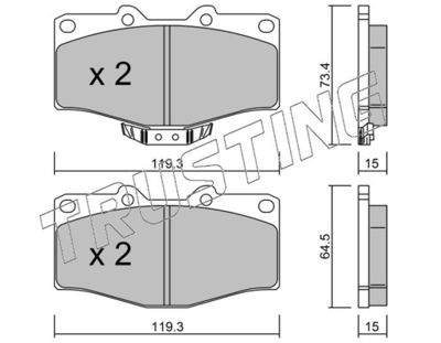 2510 TRUSTING Комплект тормозных колодок, дисковый тормоз