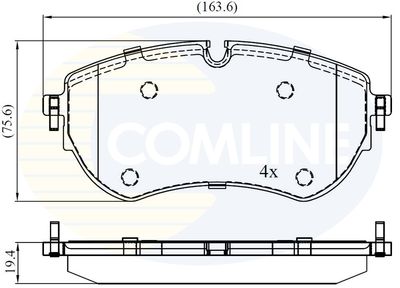 CBP02456 COMLINE Комплект тормозных колодок, дисковый тормоз