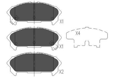 KBP3510 KAVO PARTS Комплект тормозных колодок, дисковый тормоз