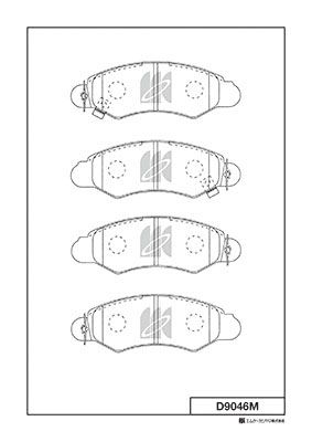 D9046M MK Kashiyama Комплект тормозных колодок, дисковый тормоз