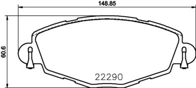 2229001 TEXTAR Комплект тормозных колодок, дисковый тормоз