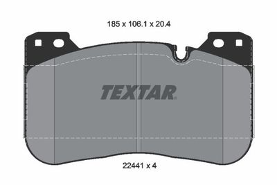 2244101 TEXTAR Комплект тормозных колодок, дисковый тормоз