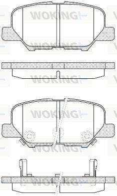 P1436302 WOKING Комплект тормозных колодок, дисковый тормоз