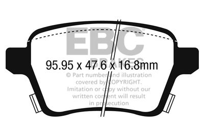 DPX2250 EBC Brakes Комплект тормозных колодок, дисковый тормоз