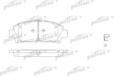 PBP928 PATRON Комплект тормозных колодок, дисковый тормоз