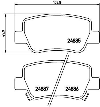 P83112 BREMBO Комплект тормозных колодок, дисковый тормоз