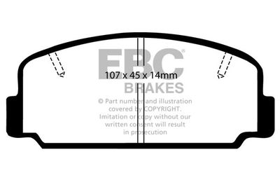 DP323 EBC Brakes Комплект тормозных колодок, дисковый тормоз