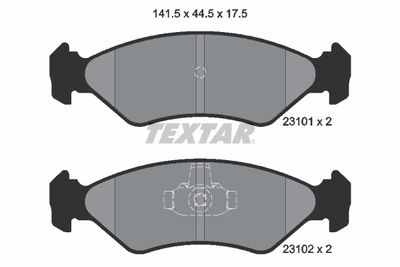2310101 TEXTAR Комплект тормозных колодок, дисковый тормоз