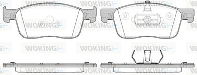 P1619300 WOKING Комплект тормозных колодок, дисковый тормоз