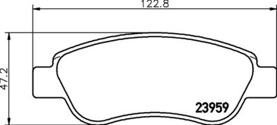 8DB355028071 HELLA Комплект тормозных колодок, дисковый тормоз