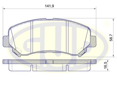 GBP131800 G.U.D. Комплект тормозных колодок, дисковый тормоз