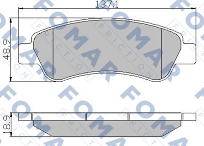 FO924381 FOMAR Friction Комплект тормозных колодок, дисковый тормоз