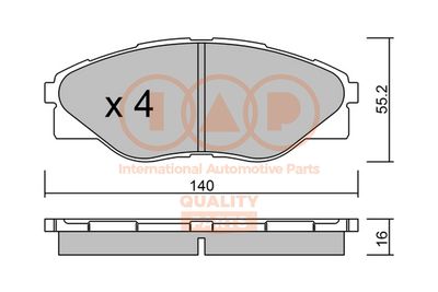 70417162P IAP QUALITY PARTS Комплект тормозных колодок, дисковый тормоз