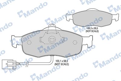 MBF015099 MANDO Комплект тормозных колодок, дисковый тормоз