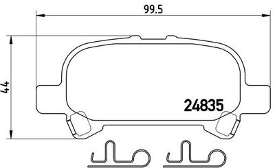 P83110 BREMBO Комплект тормозных колодок, дисковый тормоз