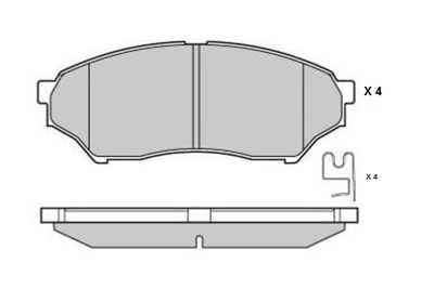 121036 E.T.F. Комплект тормозных колодок, дисковый тормоз