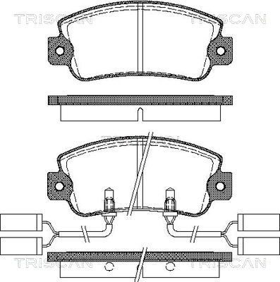 811012843 TRISCAN Комплект тормозных колодок, дисковый тормоз