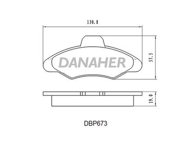 DBP673 DANAHER Комплект тормозных колодок, дисковый тормоз