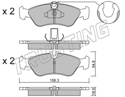 3201 TRUSTING Комплект тормозных колодок, дисковый тормоз