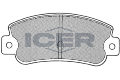 180727 ICER Комплект тормозных колодок, дисковый тормоз