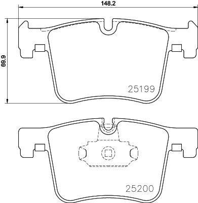 PCP1237 DON Комплект тормозных колодок, дисковый тормоз