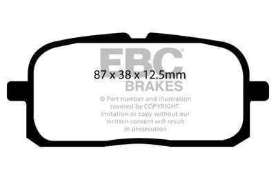 DP852 EBC Brakes Комплект тормозных колодок, дисковый тормоз