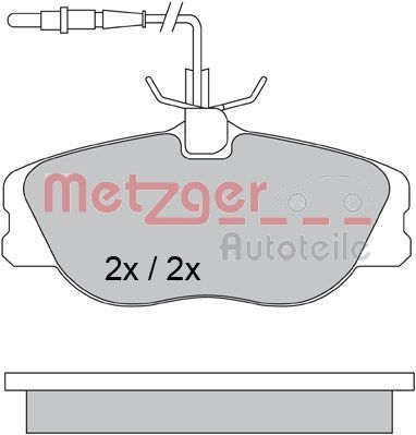 1170386 METZGER Комплект тормозных колодок, дисковый тормоз