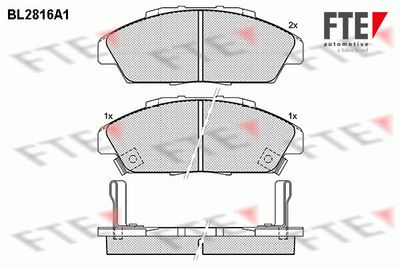 BL2816A1 FTE Комплект тормозных колодок, дисковый тормоз