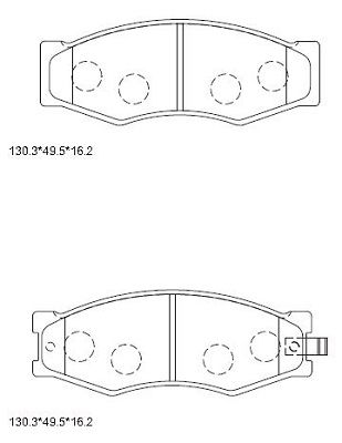 KD1787 ASIMCO Комплект тормозных колодок, дисковый тормоз