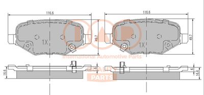 70408010 IAP QUALITY PARTS Комплект тормозных колодок, дисковый тормоз