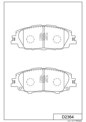 D2364 MK Kashiyama Комплект тормозных колодок, дисковый тормоз