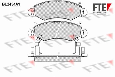 BL2434A1 FTE Комплект тормозных колодок, дисковый тормоз