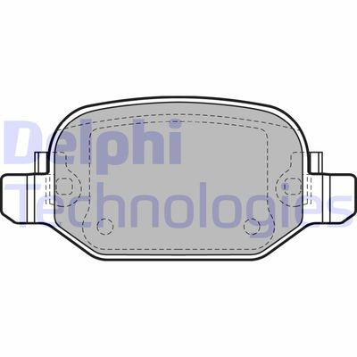 LP2475 DELPHI Комплект тормозных колодок, дисковый тормоз