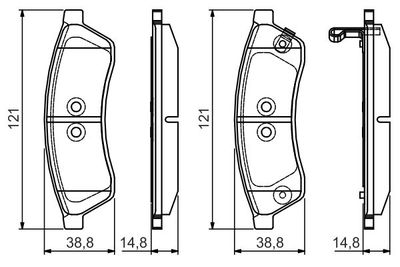 0986495168 BOSCH Комплект тормозных колодок, дисковый тормоз