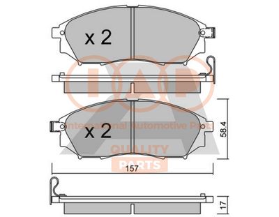 70413045P IAP QUALITY PARTS Комплект тормозных колодок, дисковый тормоз